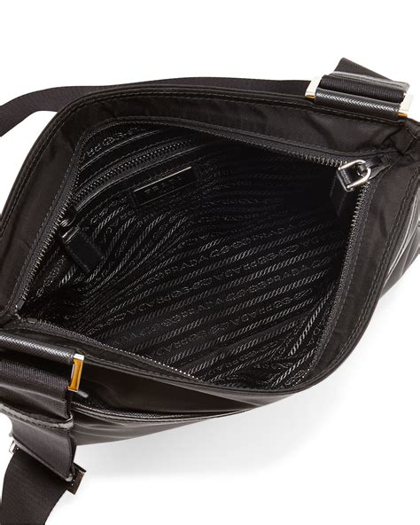 prada crossbody black|prada black nylon crossbody bag.